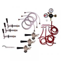 Refrigerator Commercial Keg Kit - 3 Faucet