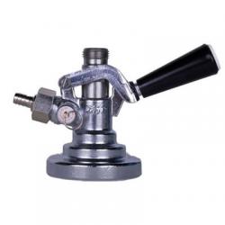 European "G" Sanke Keg Tap (Coupler) - Black Lever